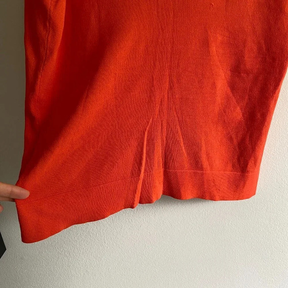 JAMIE Sadock Lightweight Knit Golf Polo  Tank Top Size M Orange - Picture 6 of 9